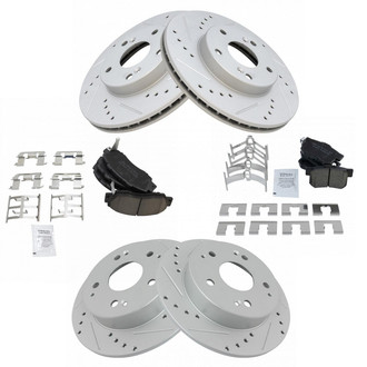 TRQ® - Performance Ceramic Front and Rear Brake Kit