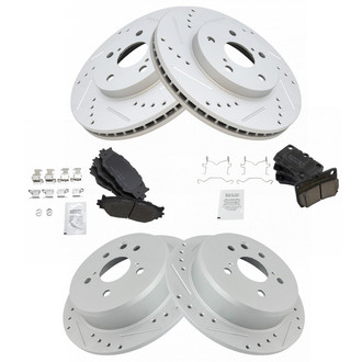 TRQ® - Performance Ceramic Front and Rear Brake Kit