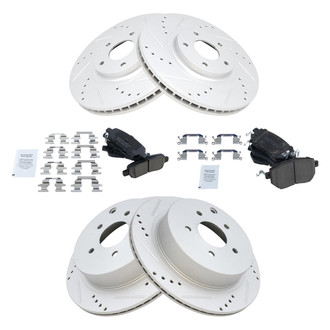 TRQ® - Performance Ceramic Front and Rear Brake Kit