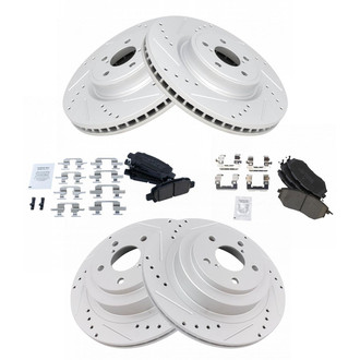 TRQ® - Performance Ceramic Front and Rear Brake Kit