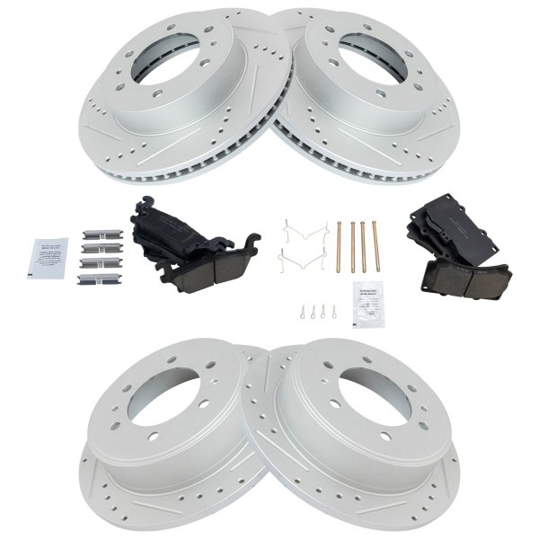 TRQ® - Performance Ceramic Front and Rear Brake Kit