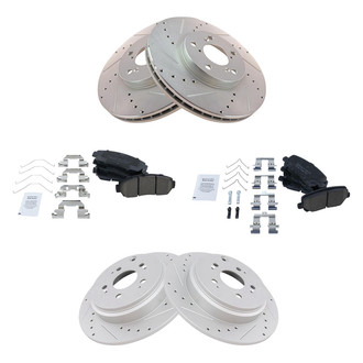TRQ® - Performance Ceramic Front and Rear Brake Kit