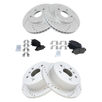 TRQ® - Performance Ceramic Front and Rear Brake Kit
