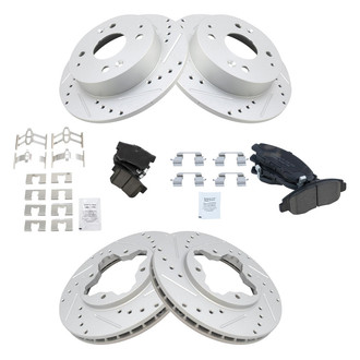TRQ® - Performance Ceramic Front and Rear Brake Kit