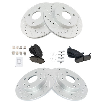 TRQ® - Performance Ceramic Front and Rear Brake Kit