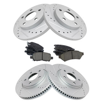 TRQ® - Performance Ceramic Front and Rear Brake Kit