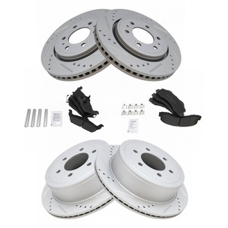 TRQ® - Performance Semi-Metallic Front and Rear Brake Kit