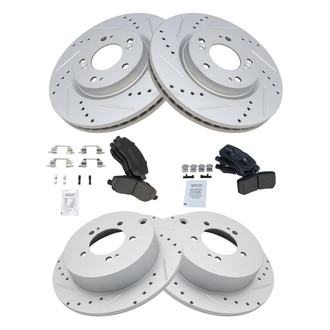 TRQ® - Performance Ceramic Front and Rear Brake Kit