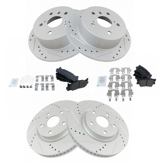TRQ® - Performance Semi-Metallic Brake Kit