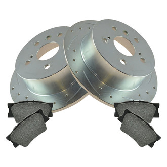 TRQ® - Performance Semi-Metallic Rear Brake Kit