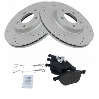 TRQ® - Performance Semi-Metallic Front Brake Kit