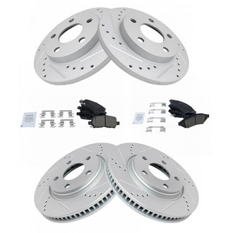 TRQ® - Performance Ceramic Front and Rear Brake Kit