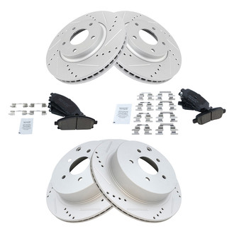 TRQ® - Performance Ceramic Front and Rear Brake Kit