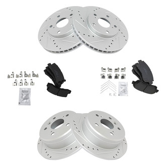 TRQ® - Performance Ceramic Front and Rear Brake Kit