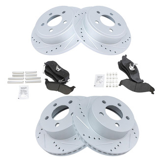 TRQ® - Performance Semi-Metallic Front and Rear Brake Kit