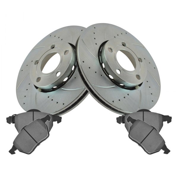 TRQ® - Performance Semi-Metallic Front Brake Kit