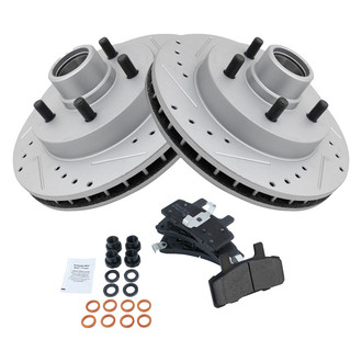 TRQ® - Performance Semi-Metallic Front Brake Kit