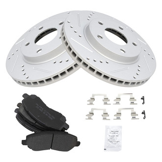 TRQ® - Performance Semi-Metallic Front Brake Kit