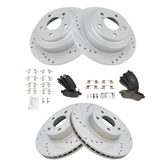TRQ® - Performance Semi-Metallic Brake Kit