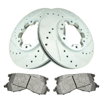 TRQ® - Performance Semi-Metallic Front Brake Kit