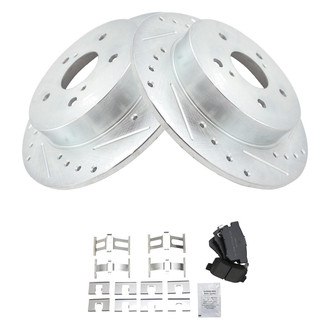 TRQ® - Performance Semi-Metallic Rear Brake Kit
