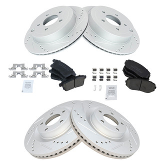 TRQ® - Performance Ceramic Front and Rear Brake Kit