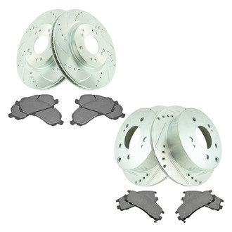 TRQ® - Performance Semi-Metallic Brake Kit