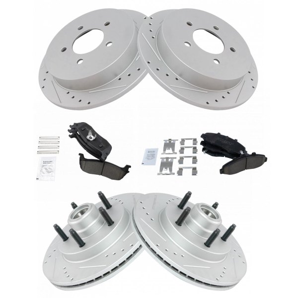 TRQ® - Performance Ceramic Front and Rear Brake Kit