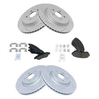 TRQ® - Performance Ceramic Front and Rear Brake Kit