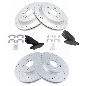 TRQ® - Performance Ceramic Front and Rear Brake Kit