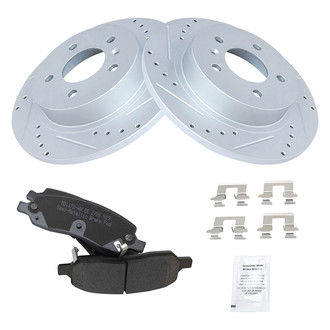 TRQ® - Performance Semi-Metallic Rear Brake Kit