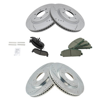 TRQ® - Performance Ceramic Front and Rear Brake Kit