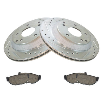 TRQ® BKA12831 - Performance Ceramic Rear Brake Kit