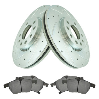 TRQ® - Performance Semi-Metallic Front Brake Kit