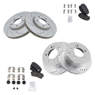 TRQ® - Performance Ceramic Front and Rear Brake Kit