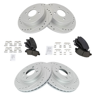 TRQ® - Performance Ceramic Front and Rear Brake Kit