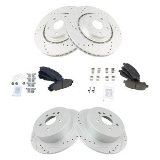 TRQ® - Performance Ceramic Front and Rear Brake Kit