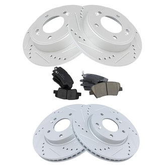 TRQ® - Performance Ceramic Front and Rear Brake Kit