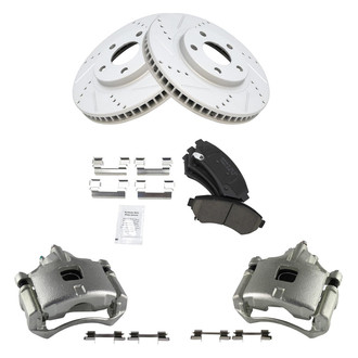 TRQ® - Performance Ceramic Front Brake Kit with Calipers