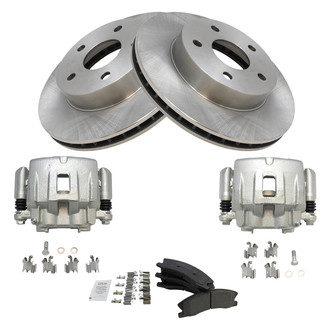 TRQ® - Front Disc Brake Kit with Ceramic Pads and Calipers