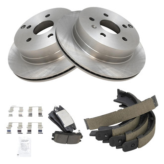 TRQ® - Disc Brake Kit with Ceramic Pads and Shoes