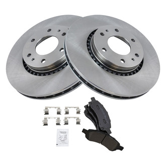 TRQ® - Front Disc Brake Kit with Semi-Metallic Pads