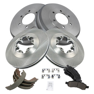 TRQ® - Disc and Drum Brake Kit with Ceramic Pads