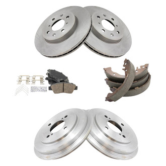 TRQ® - Disc and Drum Brake Kit with Ceramic Pads