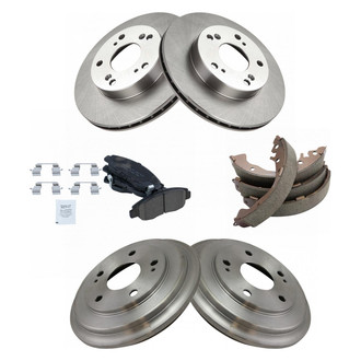 TRQ® - Disc and Drum Brake Kit with Ceramic Pads