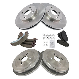 TRQ® - Disc and Drum Brake Kit with Ceramic Pads
