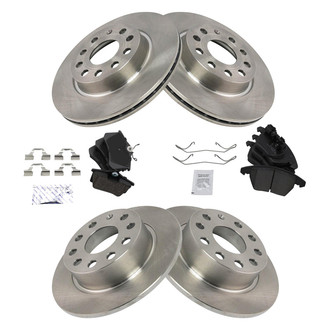 TRQ® - Front and Rear Disc Brake Kit with Ceramic Pads