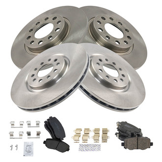 TRQ® - Front and Rear Disc Brake Kit with Ceramic Pads