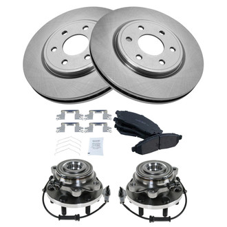 TRQ® - Disc Brake Kit with Ceramic Pads and Hub Assemblies