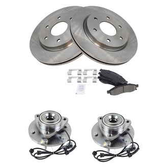 TRQ® - Disc Brake Kit with Ceramic Pads and Hub Assemblies